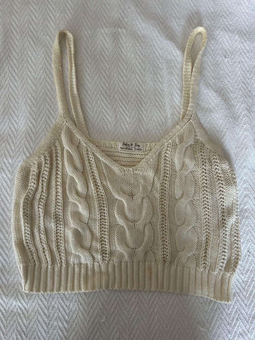 Knitted Cropped Sweater Tank